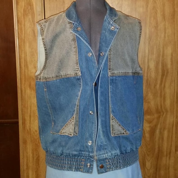 blue jean vest